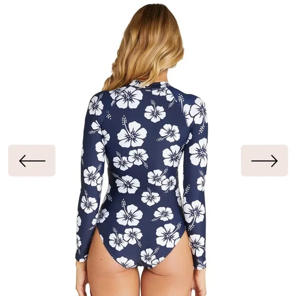 Okanui one piece long sleeve swimsuit surf paddle suit Large rash guard - Picture 2 of 12